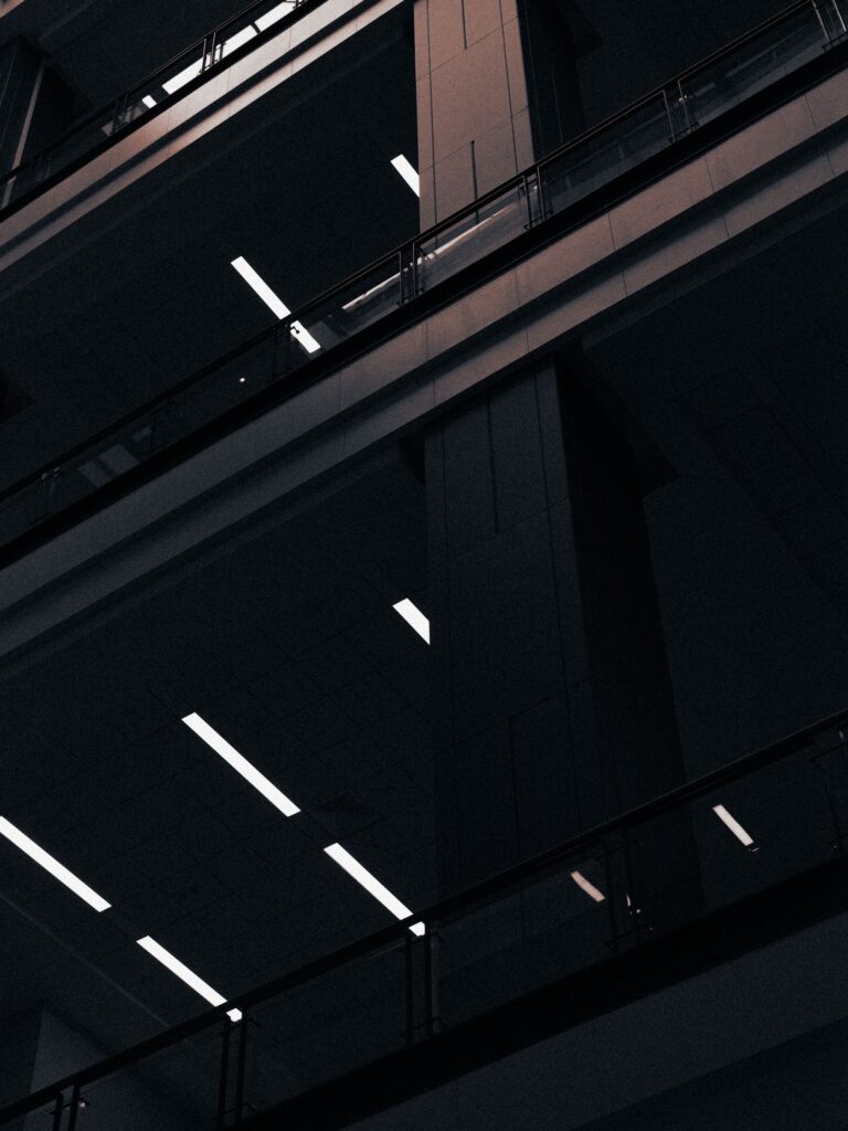 Interior structure with strong geometric lines and shadows
